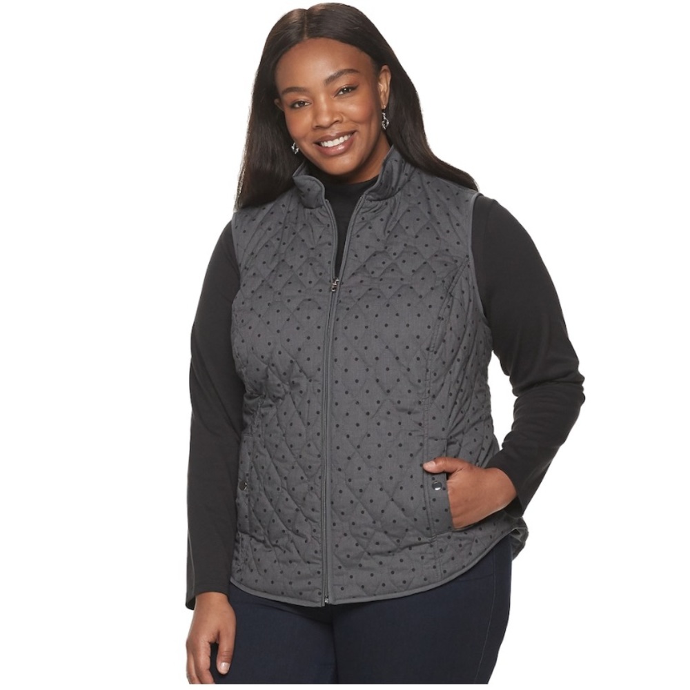 Polka Dot Twill Vest